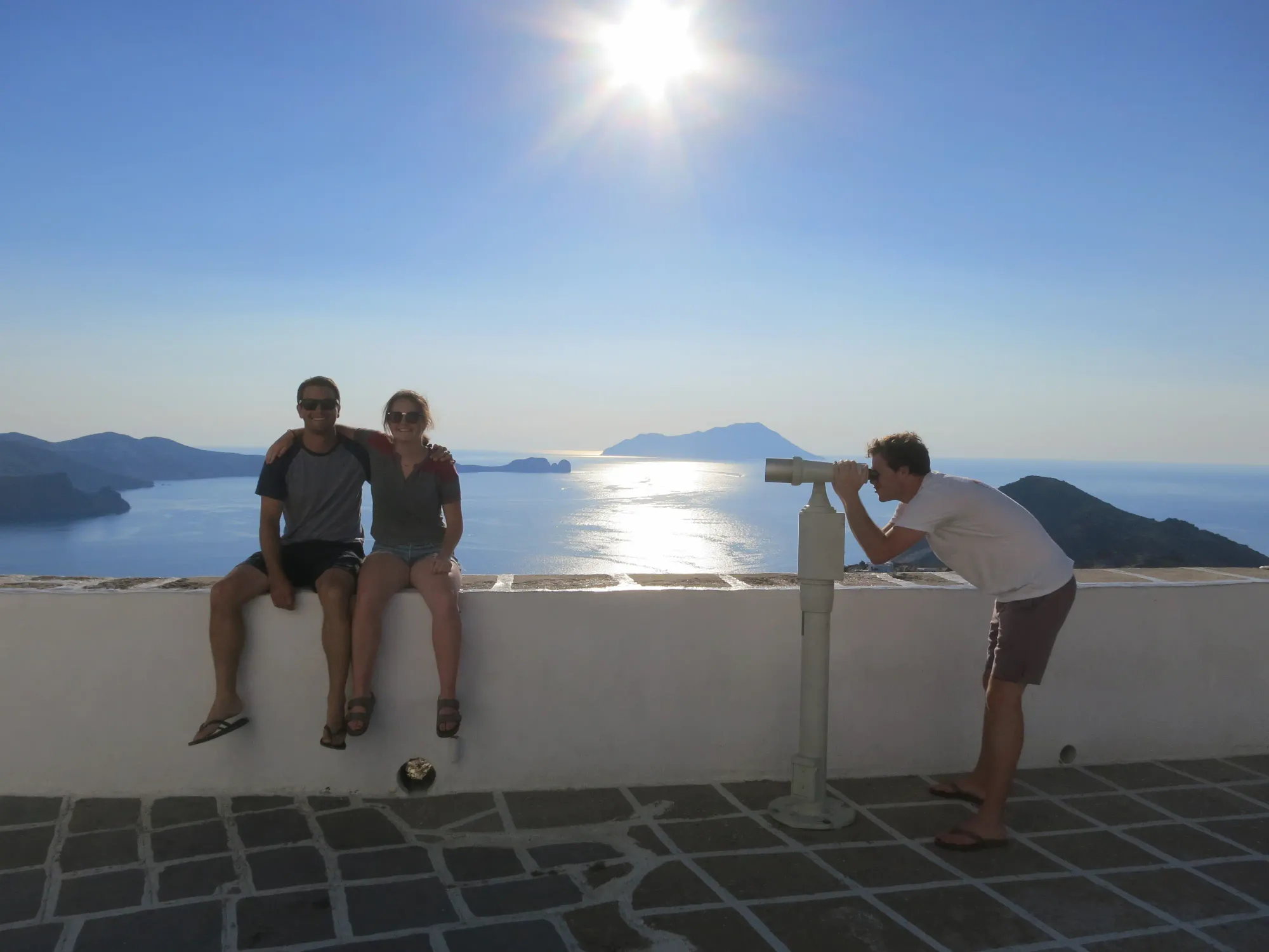 View from Panagia Sikiniotissa Church in Plaka Town, Milos, Greece